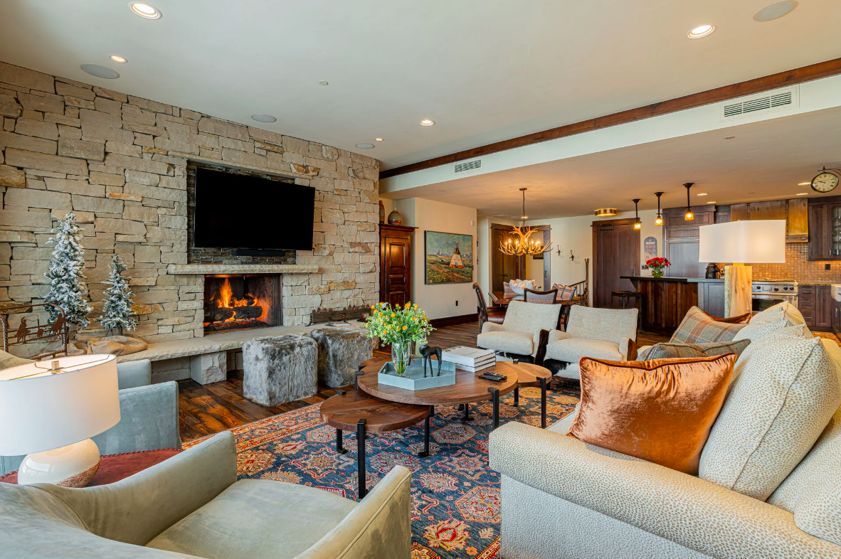 Living room in the best Park City Utah places to Stay
